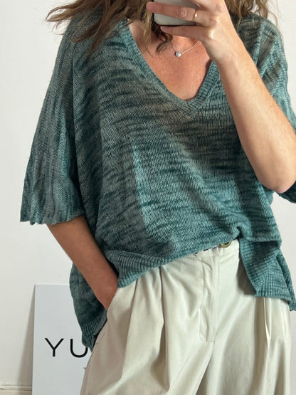 ZADIG & VOLTAIRE. Top cashmere verde agua. T u (m)