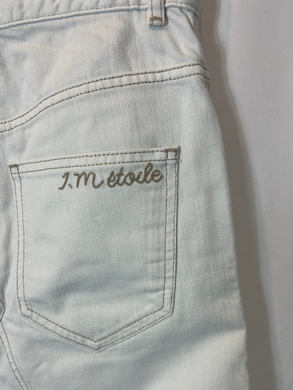 ISABEL MARANT ÉTOILE.Falda midi denim blanca. T 36