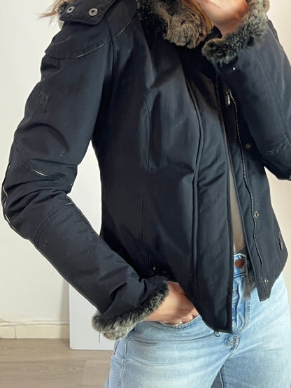 BELSTAFF. Chaquetón negro pelo  T.S