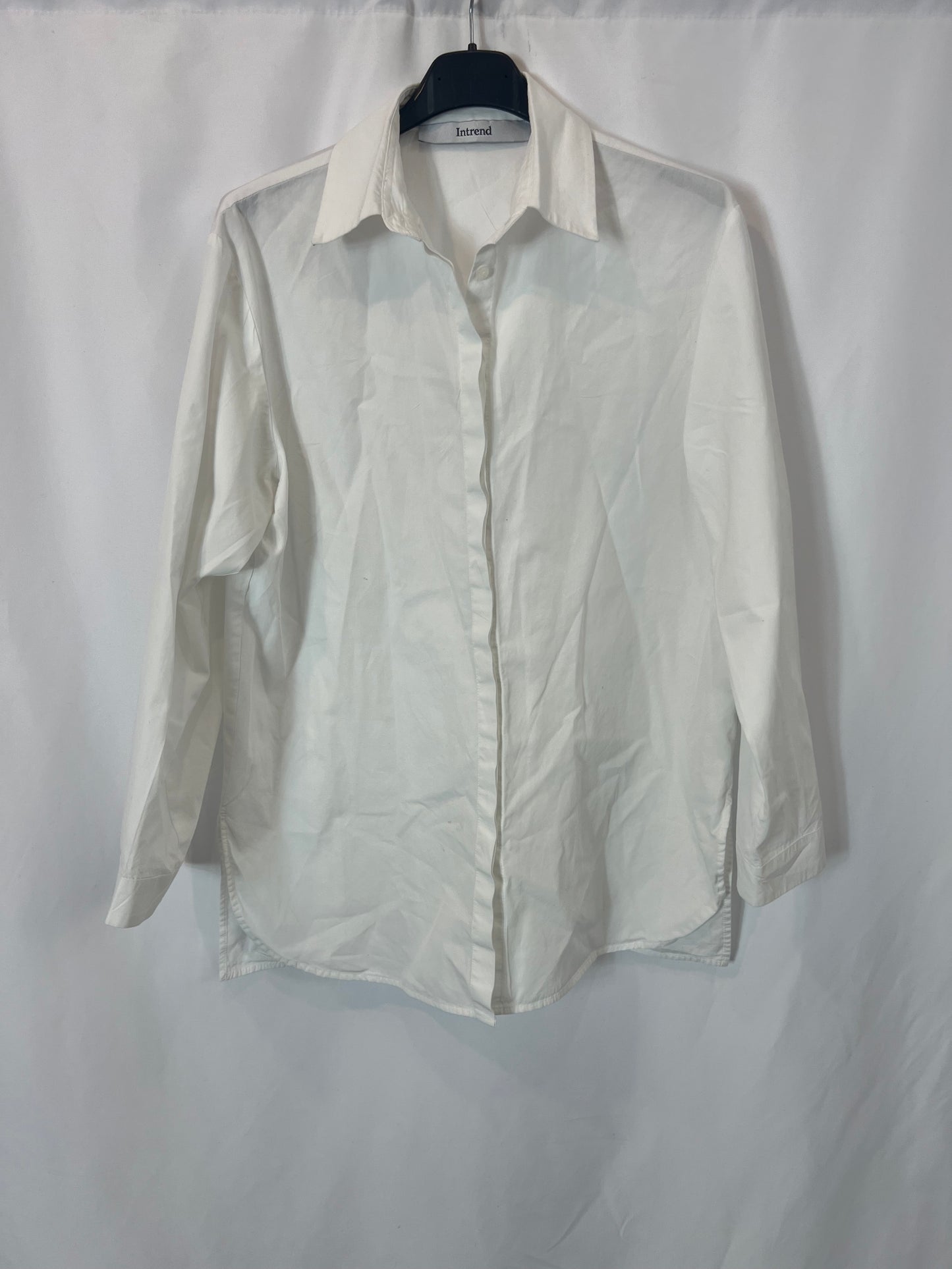 INTREND. Camisa blanca algodón. T 36 (tara)