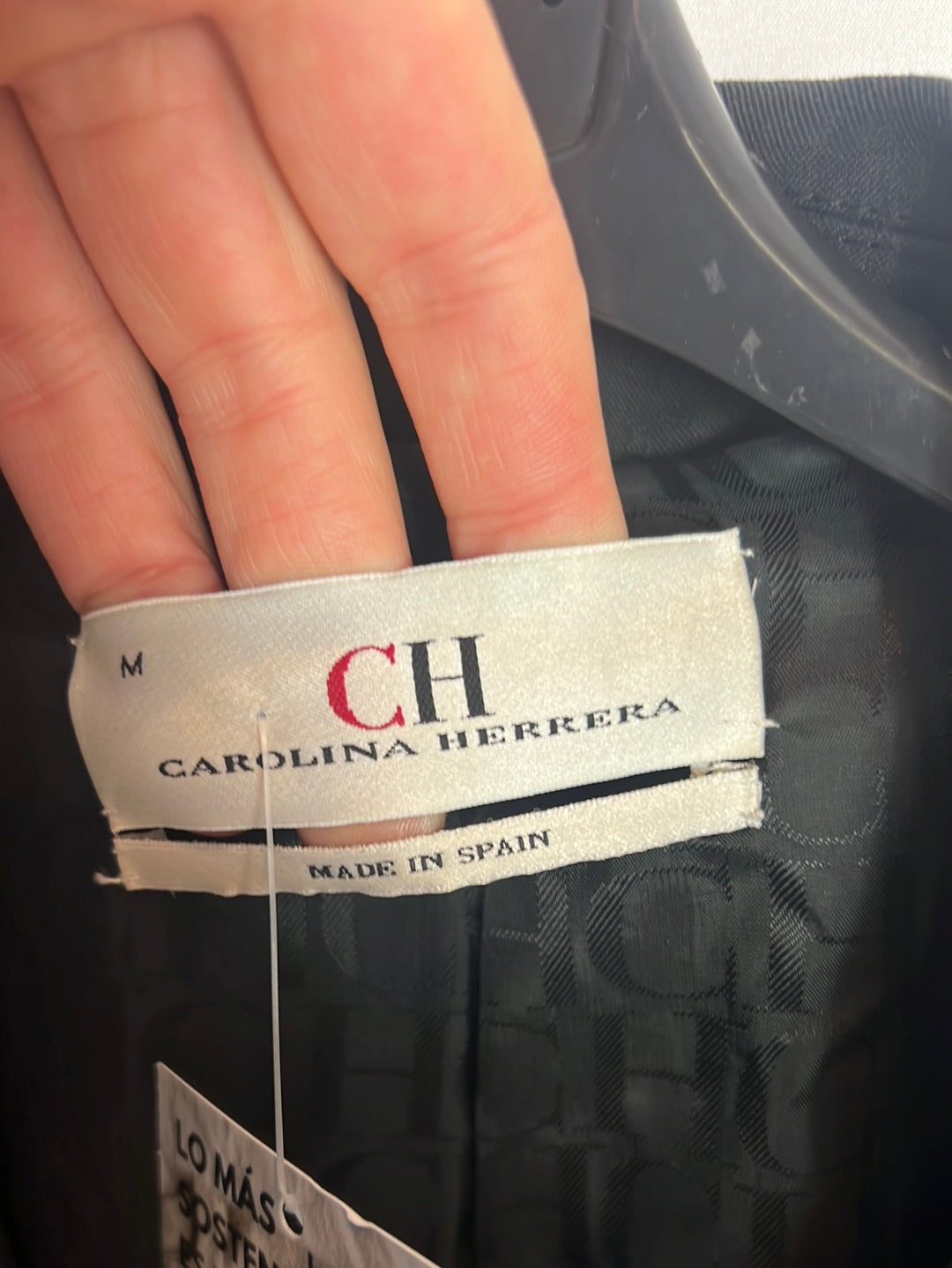 CAROLINA HERRERA. Abrigo cruzado azul oscuroT.m