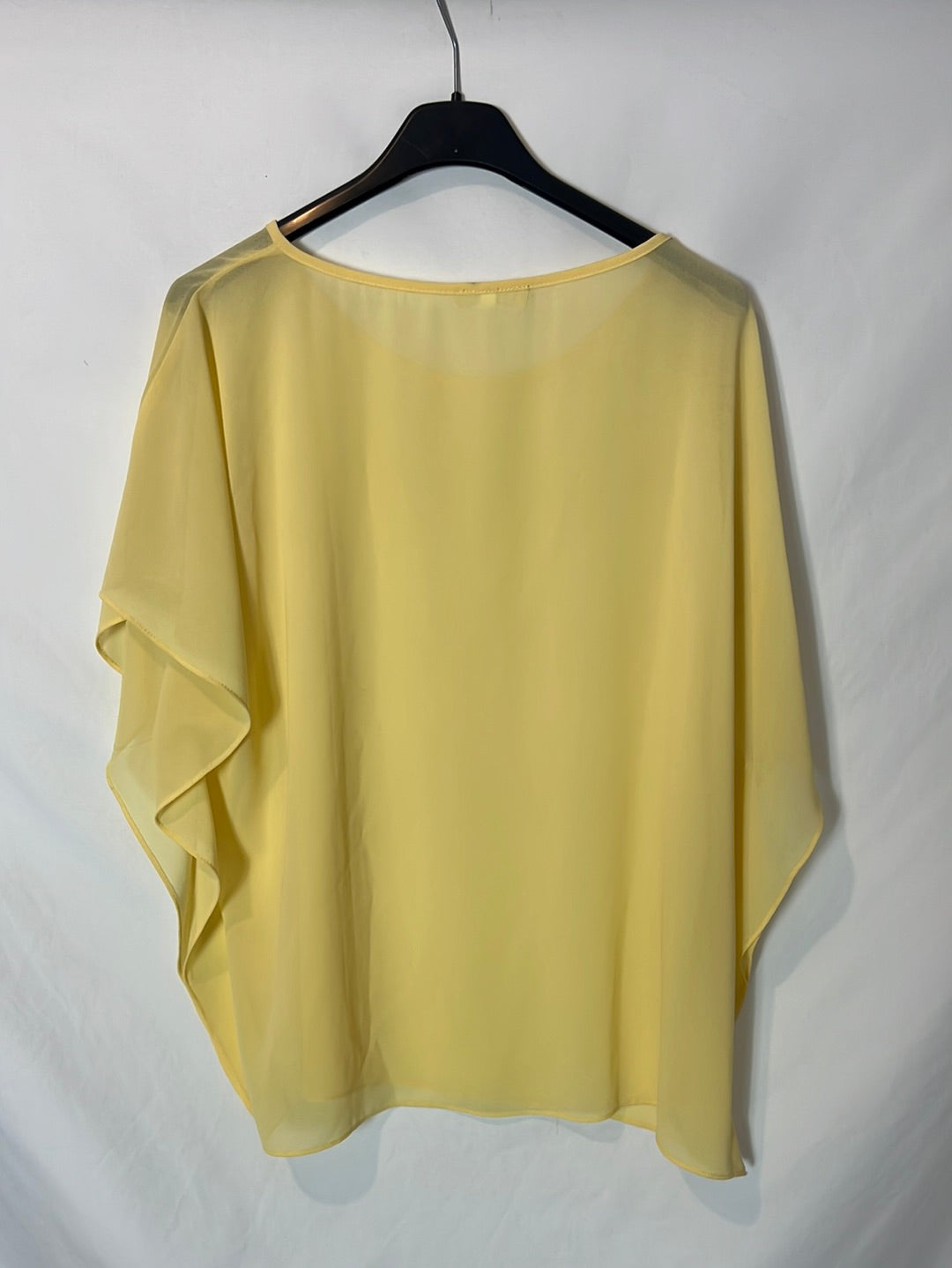 BIMANI. Blusa amarilla semitransparente. T M