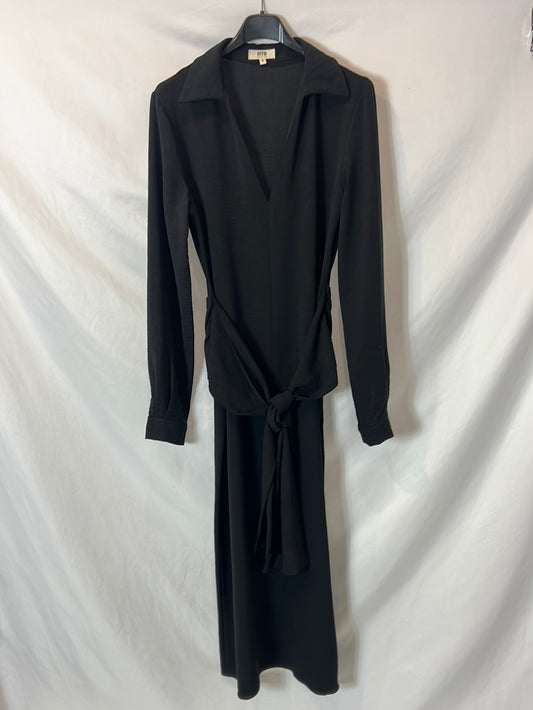 NAME THE BRAND. Vestido negro lazada T.s