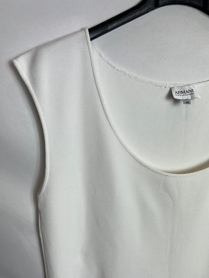 ARMANI COLLEZIONI. Vestido blanco ajustado. T46 (Tara)