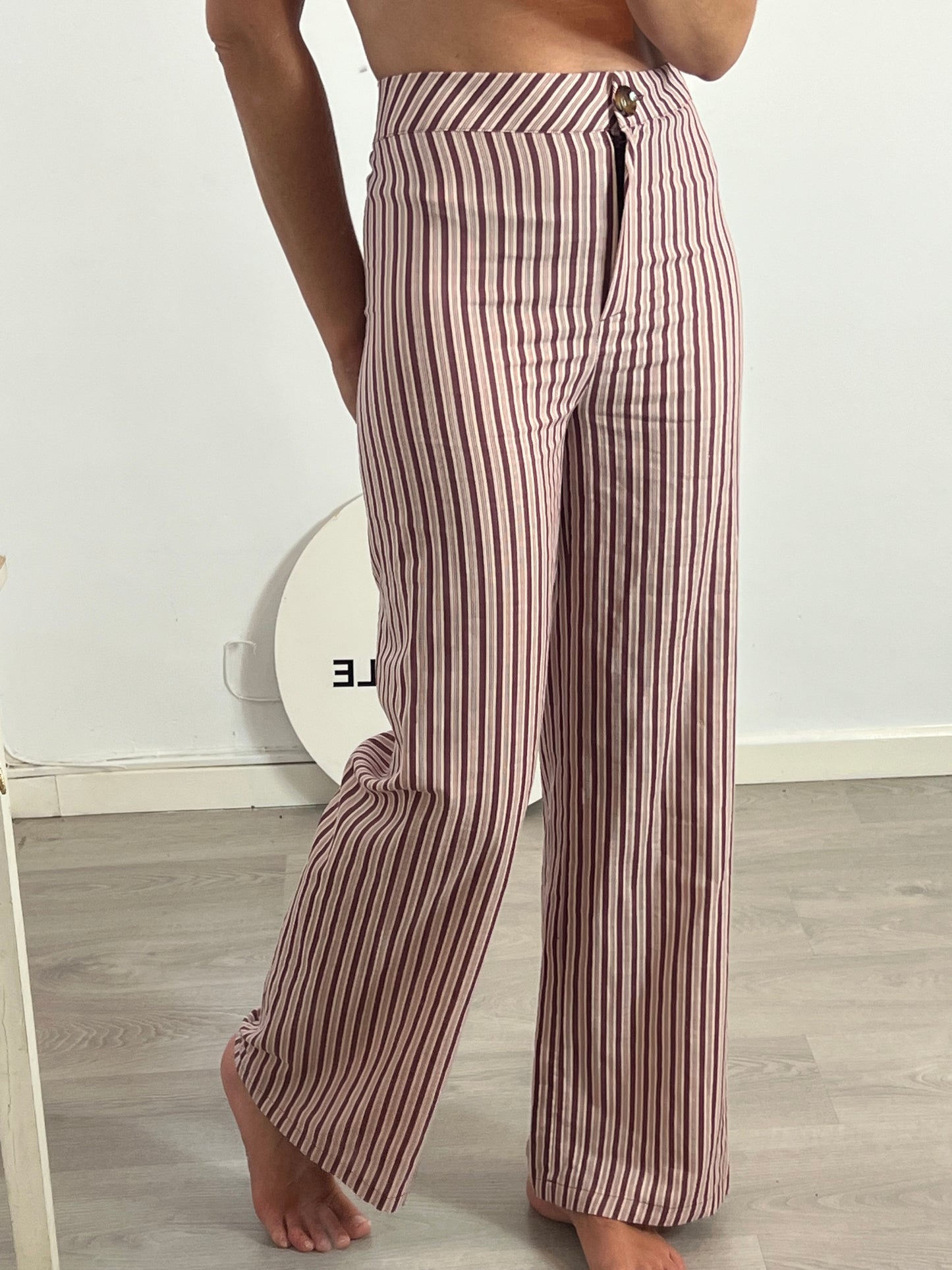 MARIETH. Pantalón algodón rayas. T XS