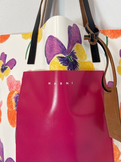 MARNI. Bolso shopper flores