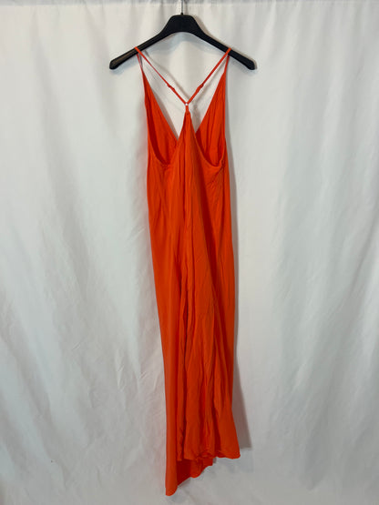 COMPTOIR DES COTONNIERS. Vestido largo naranja T.36