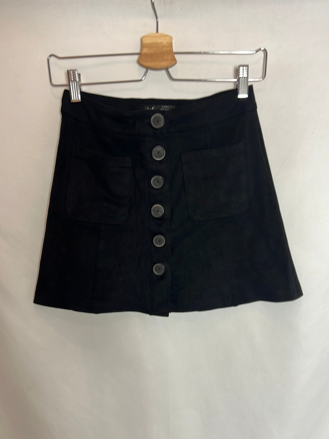 ZARA. Falda negra antelina T.xs