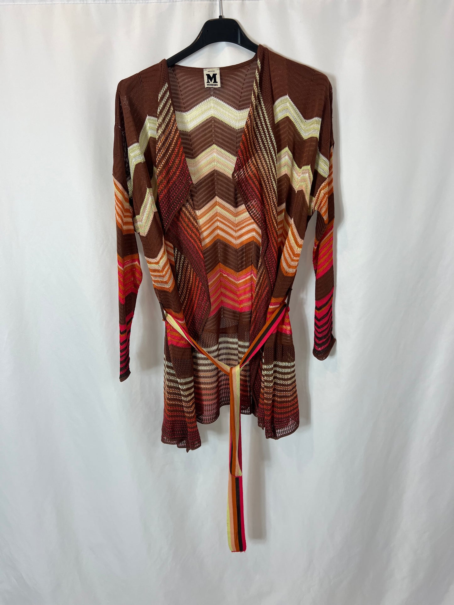 MISSONI. Conjunto top y chaqueta zig zag colores. T 38