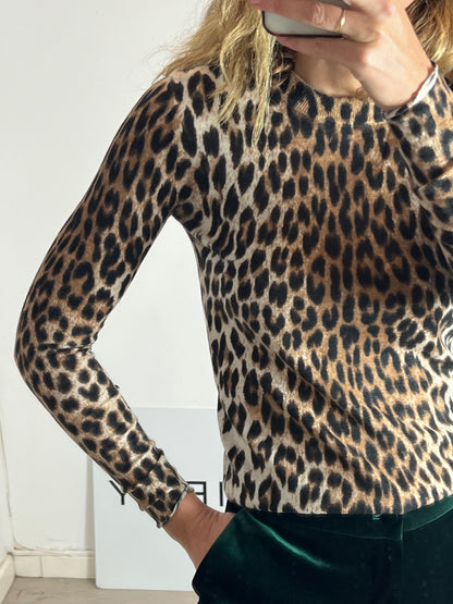 ZADIG&VOLTAIRE. Jersey animal print cuello redondo. T S