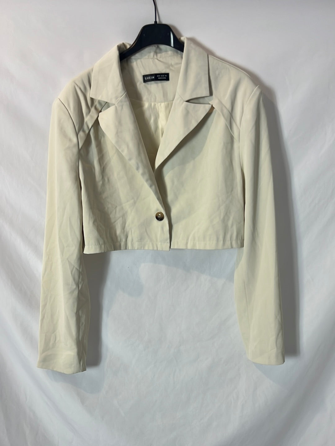 SHEIN. Blazer corta beige T.m