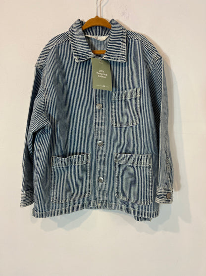 H&M. Chaqueta denim rayas. T 5-6 años