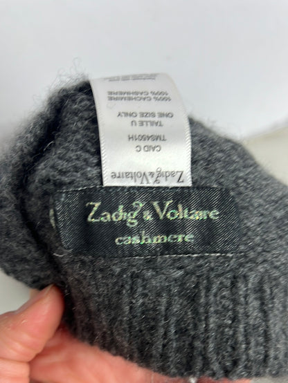 ZADIG&VOLTAIRE. Gorro cashmere gris. T U