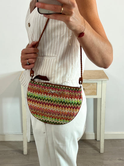 BIMBA Y LOLA. Bolso asa larga rafia colores