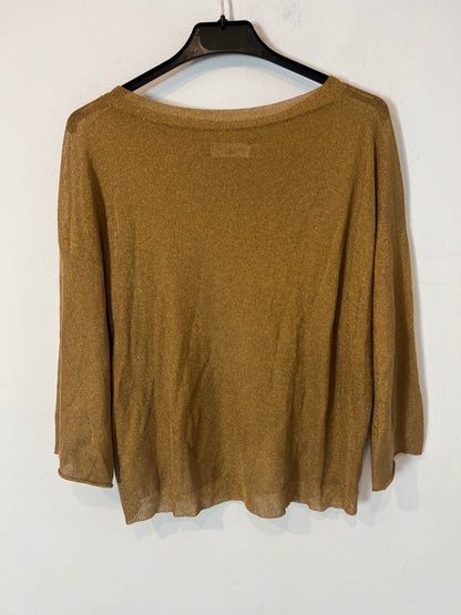 ZADIG&VOLTAIRE. Top dorado hilos brillo. T XS