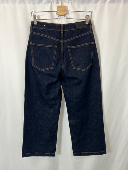 MANGO. Pantalón ancho denim T.38