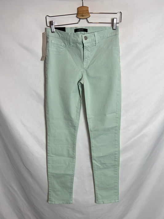 J BRAND. Denim pitillo elastico verde claro. T 27 (36)