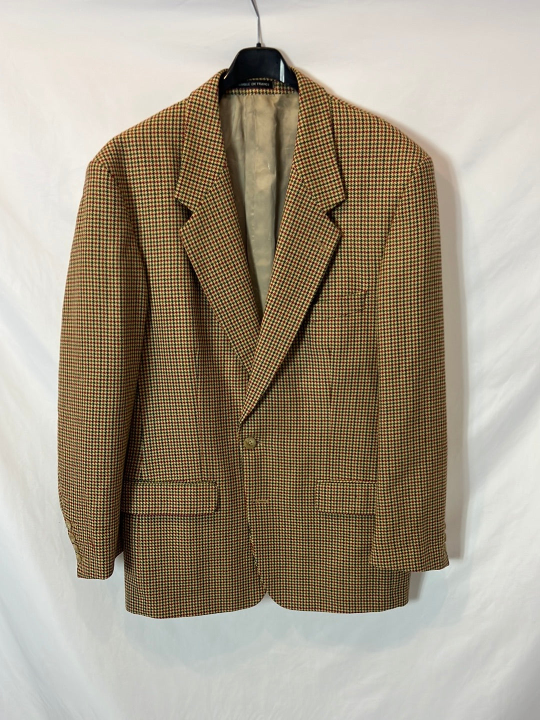 YVES SAINT LAUREN. Blazer camel pata de gallo T.52(vintage)