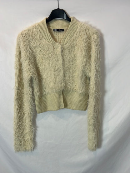 ZARA. Jersey beige pelito T.s