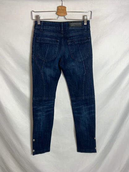 ZADIG&VOLTAIRE . Denim pitillo  tachuelas. T 34(Tara)