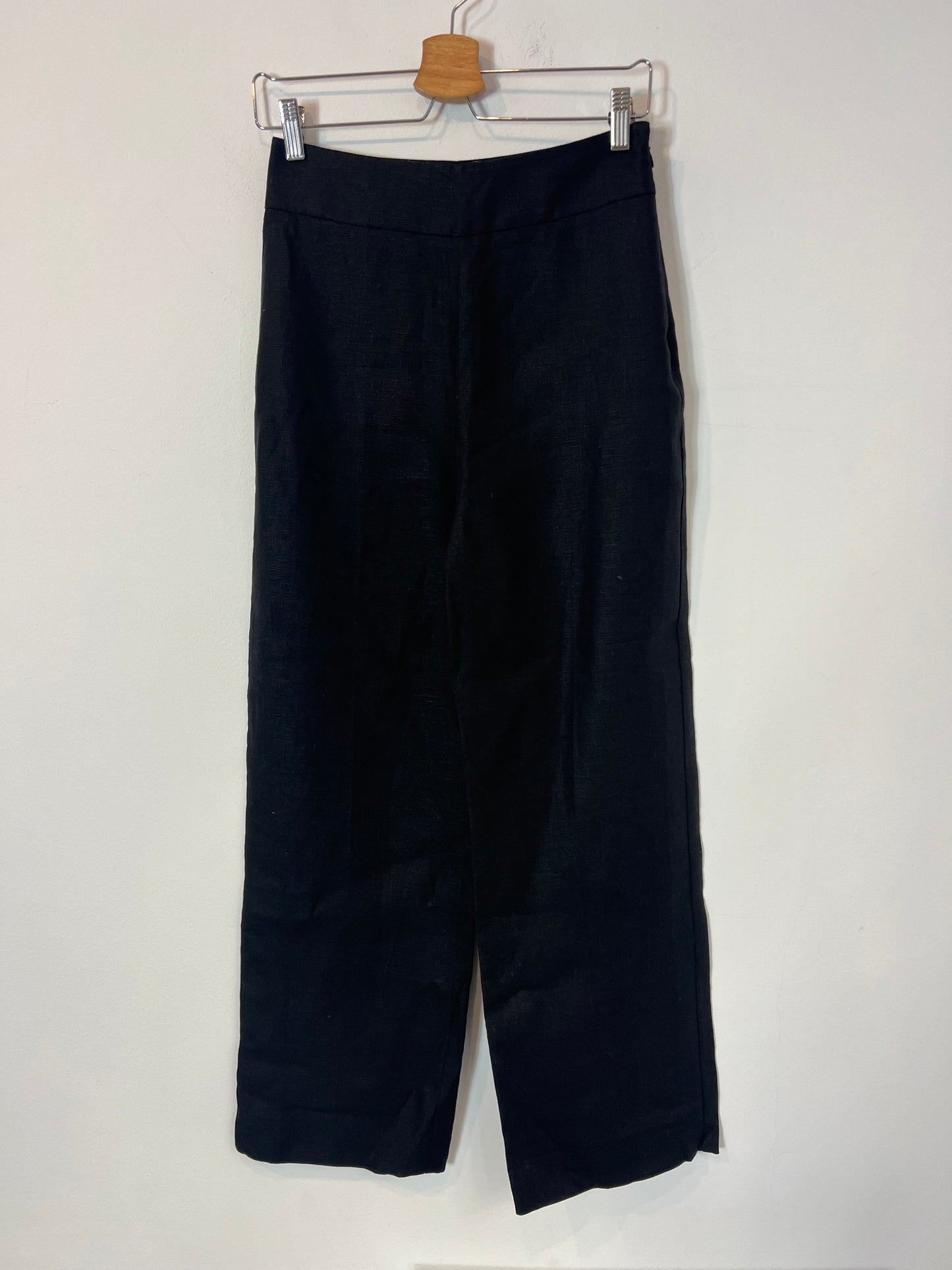 SEZANE. Pantalón negro lino T.36