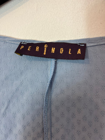 PERINOLA. Top azul detalles T.u(S)