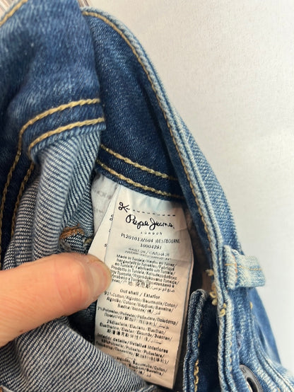 PEPE JEANS. Denim acampanado efecto desgastado. T 36 (Tara)