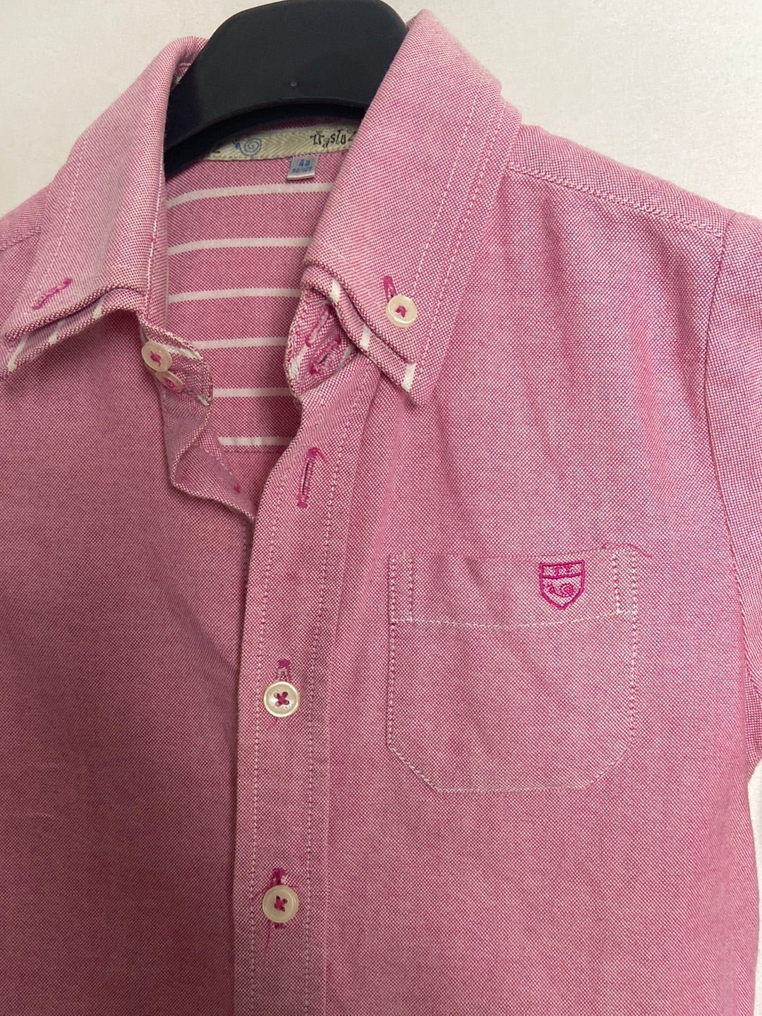 TRASTAZ. Camisa rosa jaspeada. T 4 años