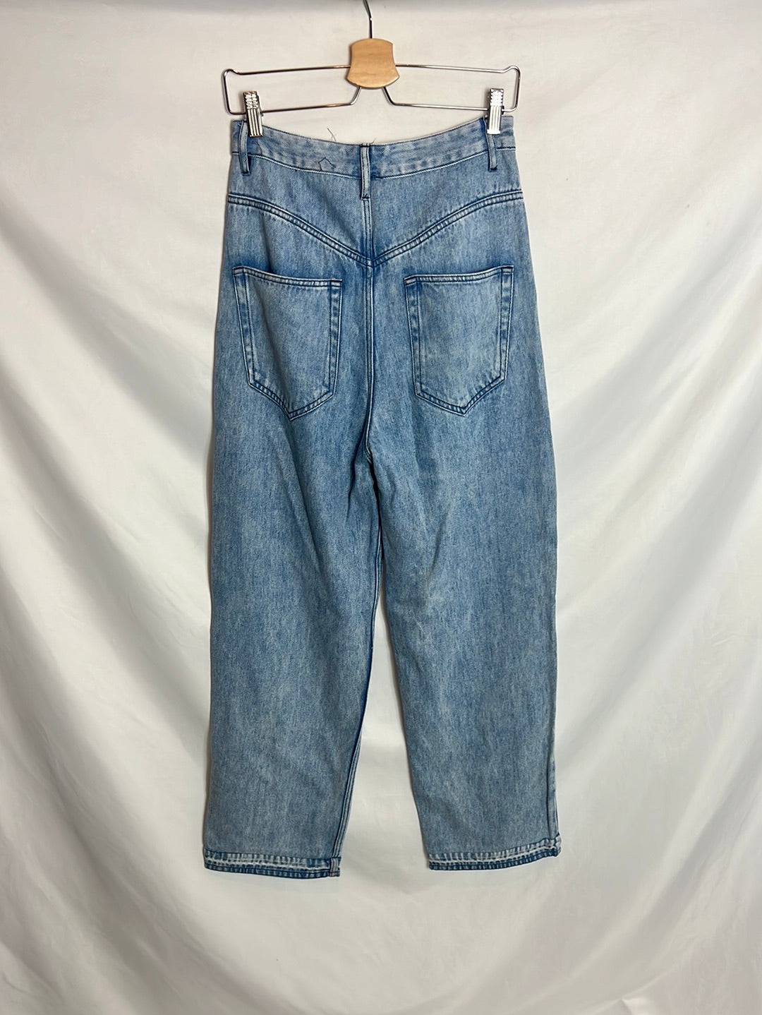 ISABEL MARANT ETOILE . Denim pata ancha fluido. T 34