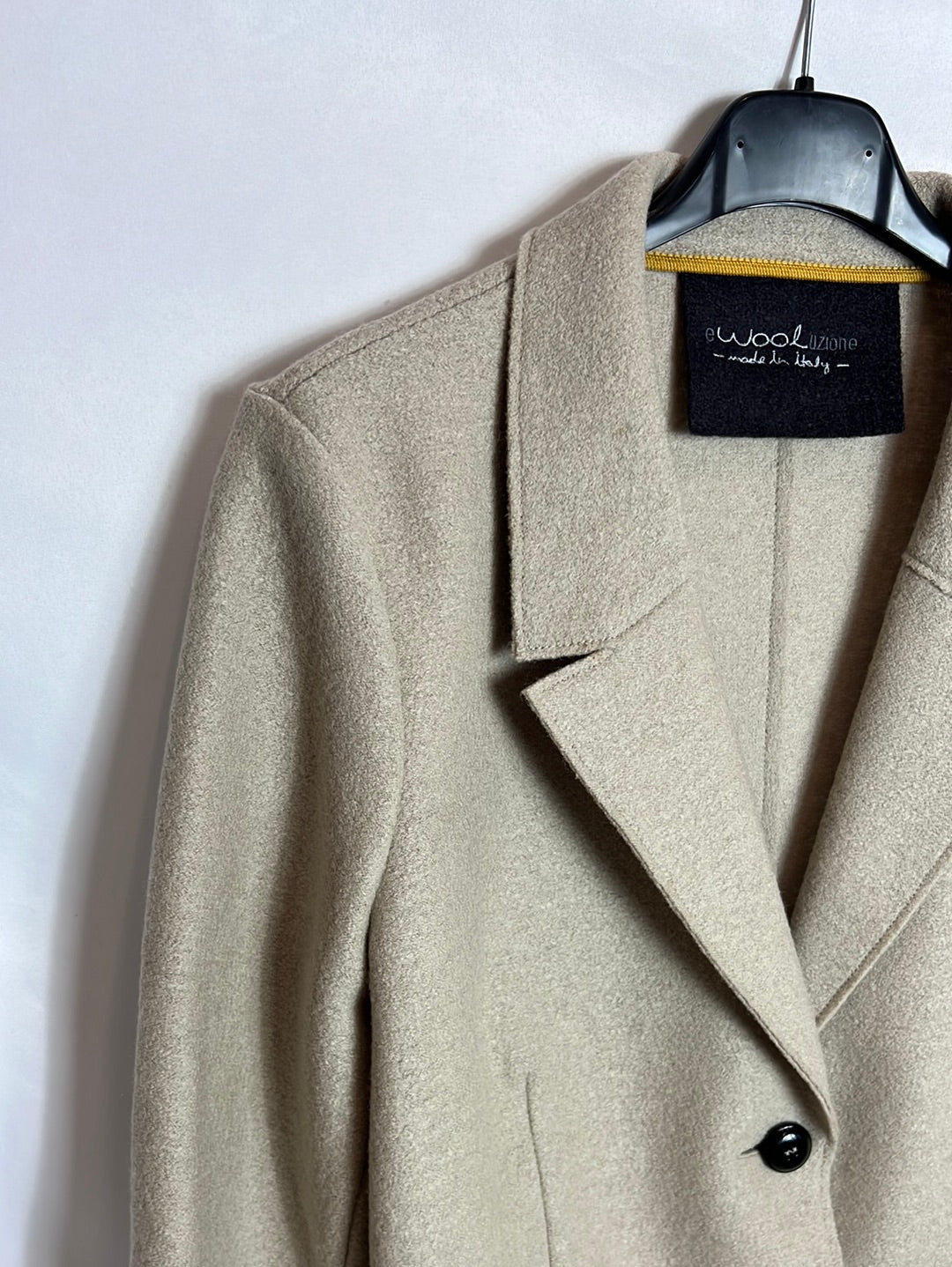 EWOOLUZIONE. Blazer lana beige textura . T 44 (L)