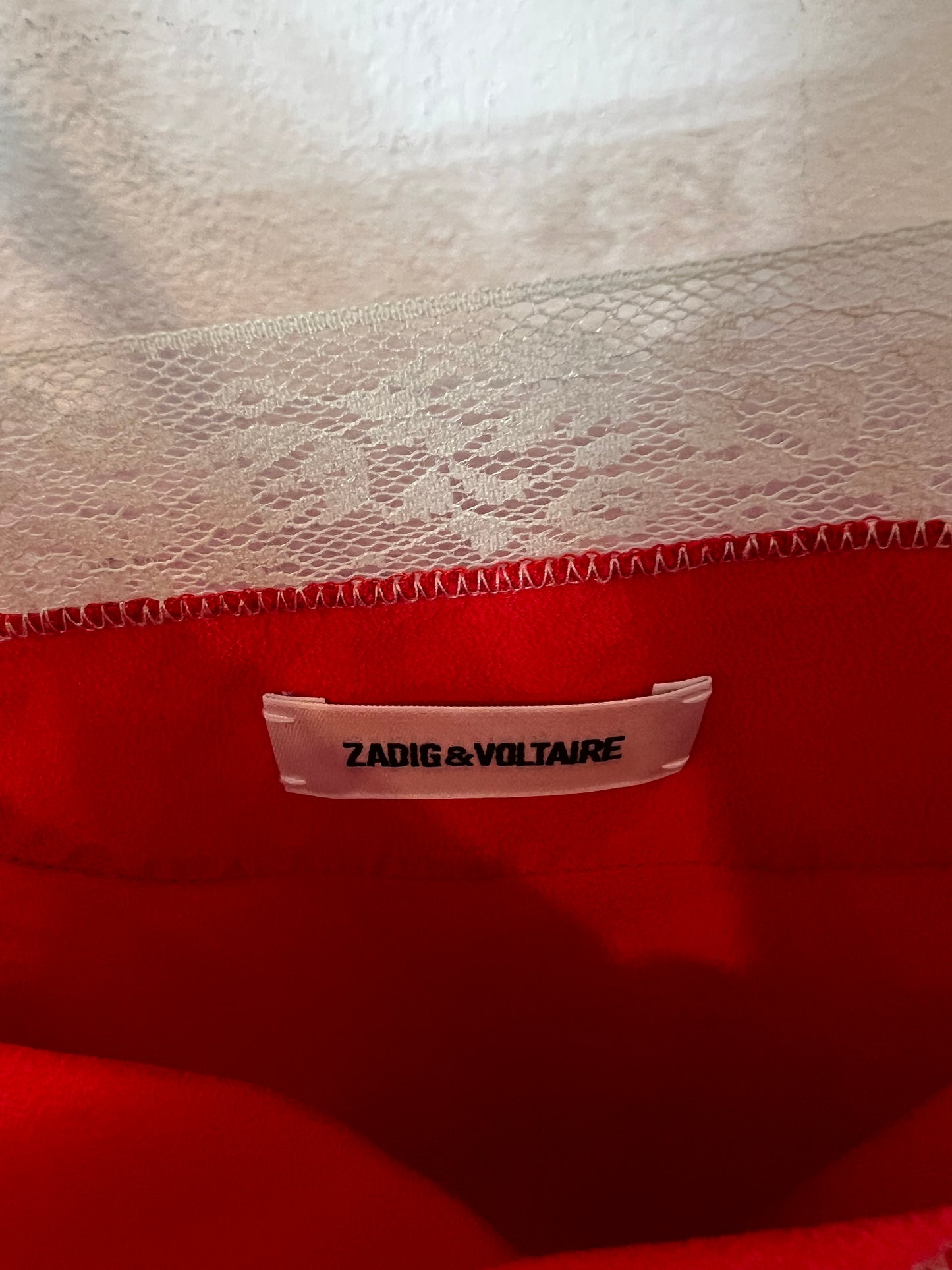 ZADIG&VOLTAIRE. top seda lencero rojo T.xs