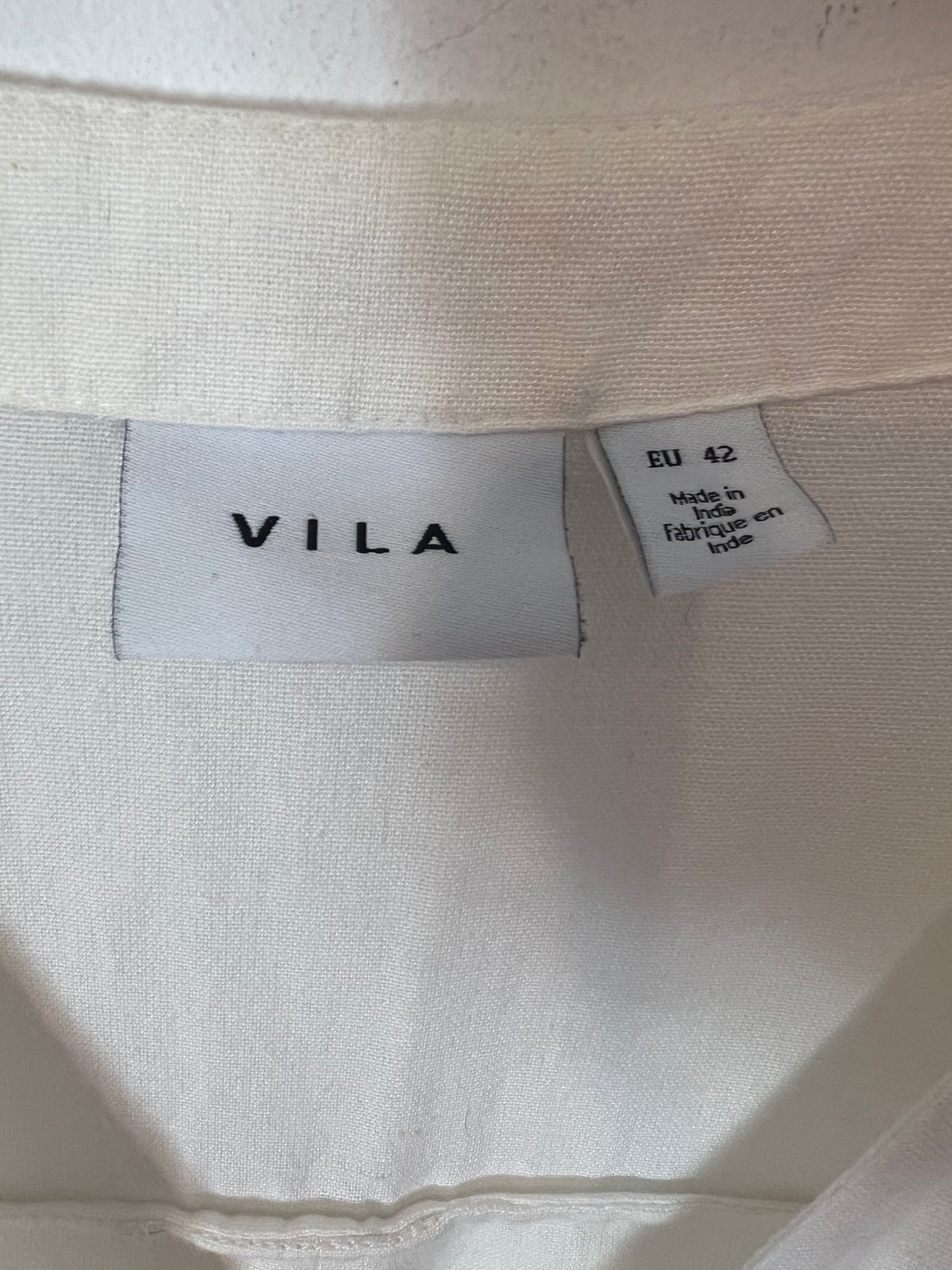 VILA. Vestido largo camisero. T 42