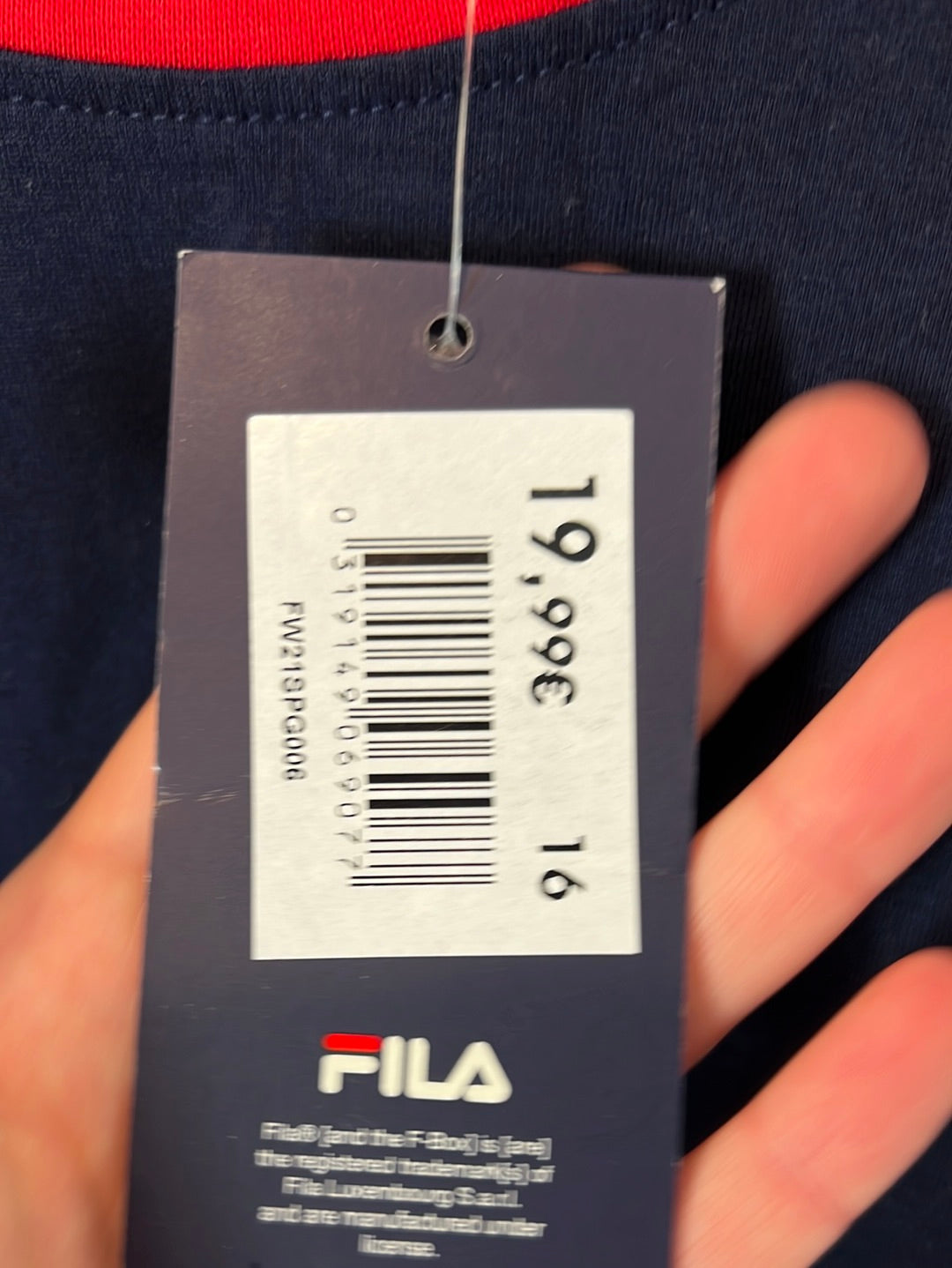 FILA. Camiseta manga larga logo. T 16 años (S)