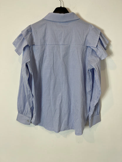 AMEÉ. Blusa rayas y volantes, T M/L