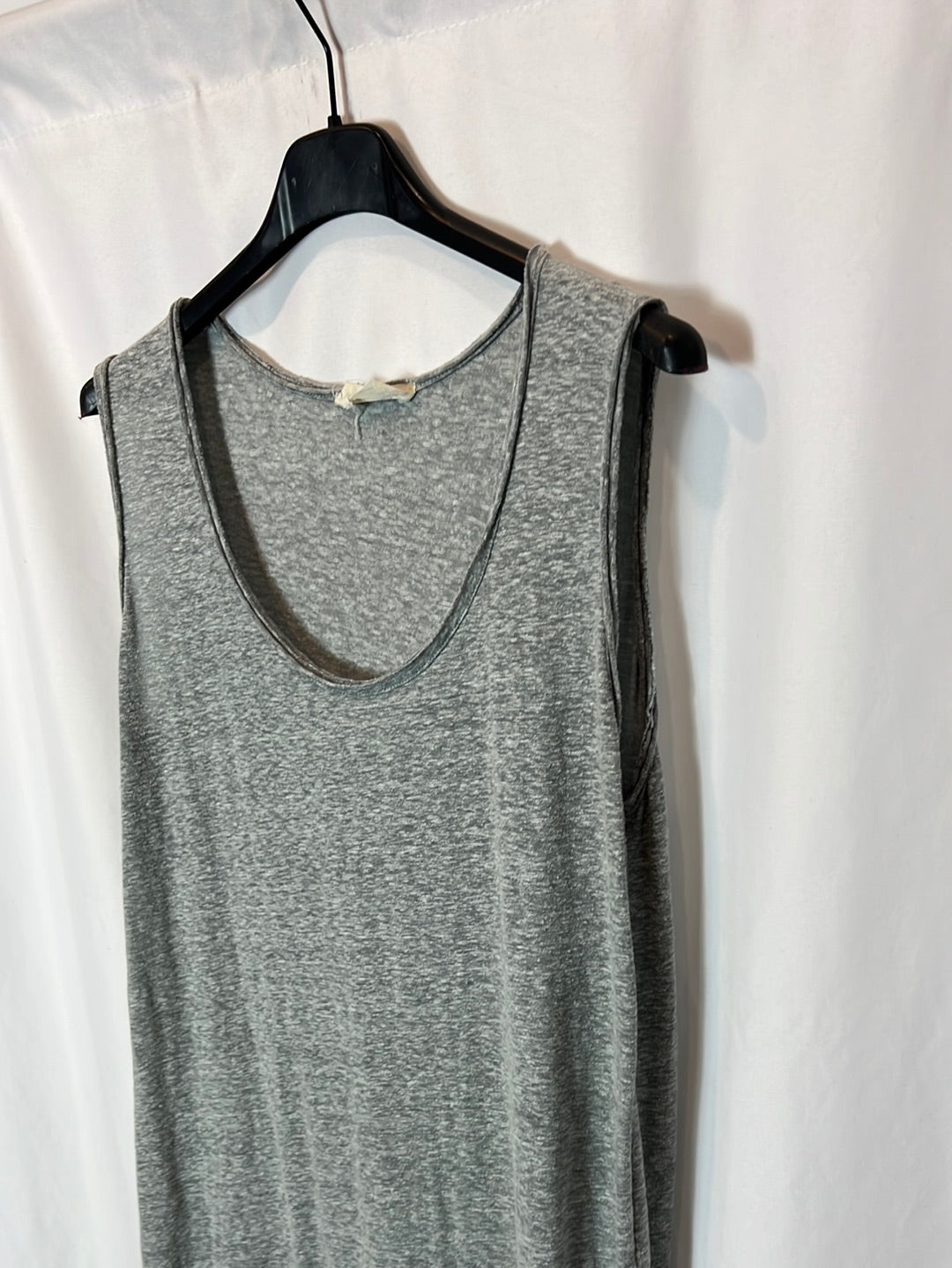 AMERICAN VINTAGE. Vestido largo gris jaspeado. T M