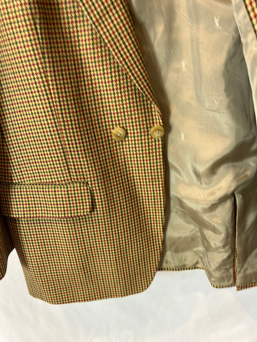 YVES SAINT LAUREN. Blazer camel pata de gallo T.52(vintage)