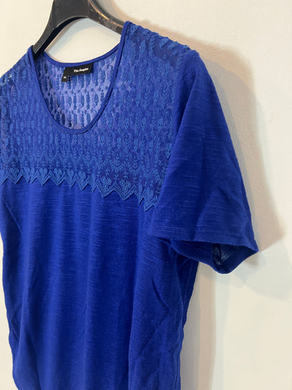 THE KOOPLES. Camiseta azul doble textura. T XS