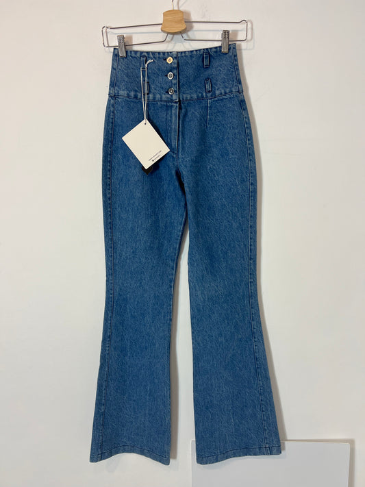 K-KONCEPT. Pantalón ancho denim  Tu(36)