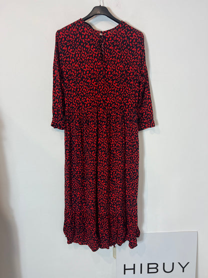 ZARA. Vestido midi animal print. T S