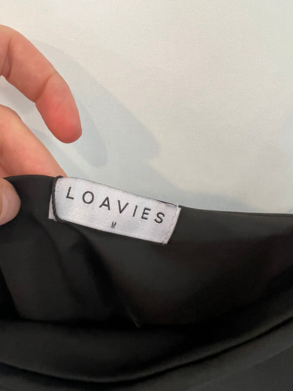 LOAVIES. Crop top negro elastico . T M