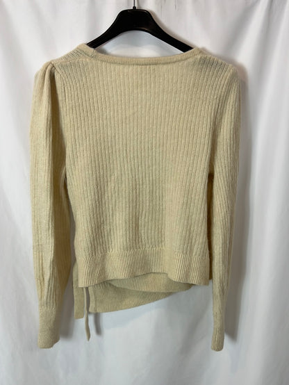 VILA. Jersey canalé beige T.s