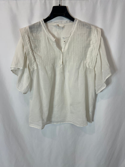 BA&SH. Blusa blanca detalle manga. T 0(XS/S)