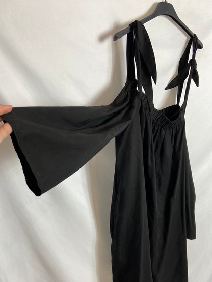 ZARA. Vestido mini negro T.l