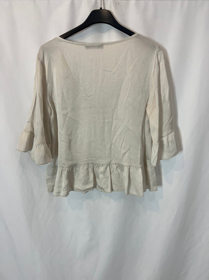 AZALEA. Top beige fluido satinado. TU (M)