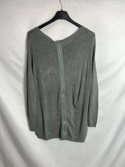 PRIMARK. Jersey gris cremallera T.42