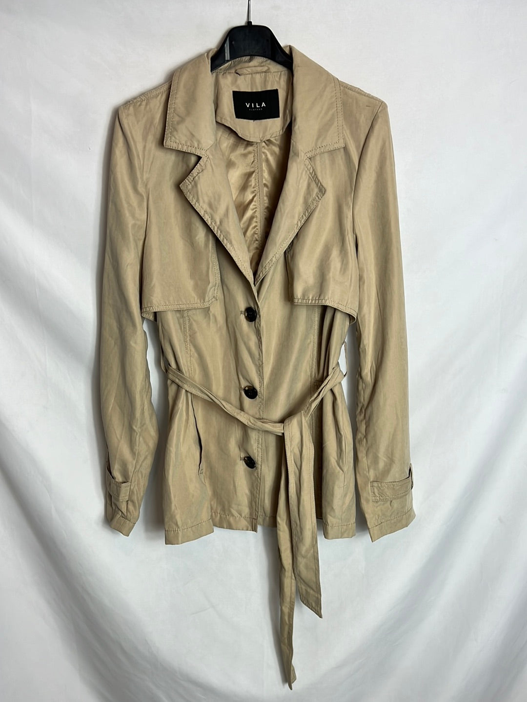 VILA. Chaqueta fina estilo gabardina. T S (Tara)