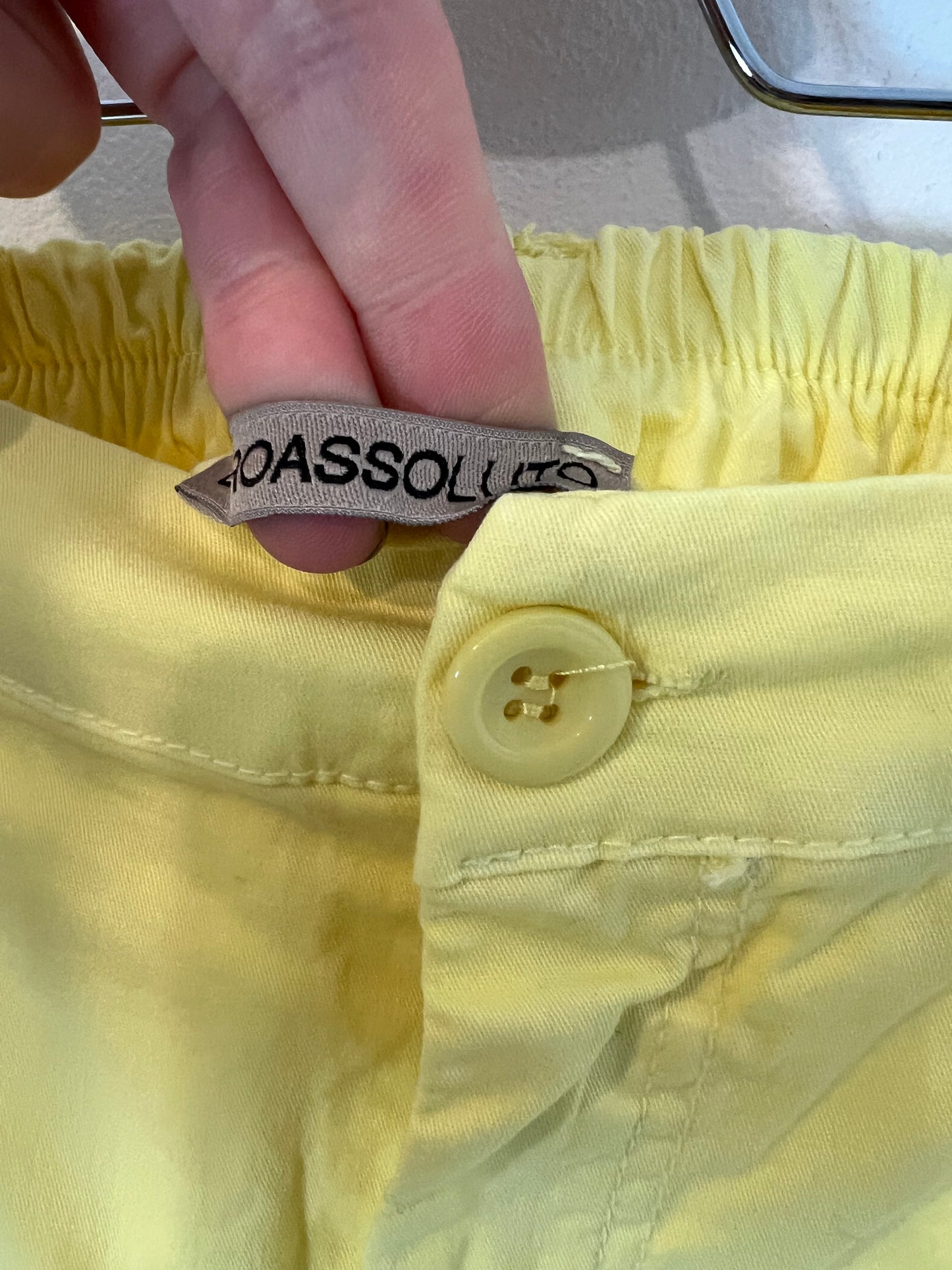 ZEROASSOLUTO. Pantalón amarillo algodón. T S