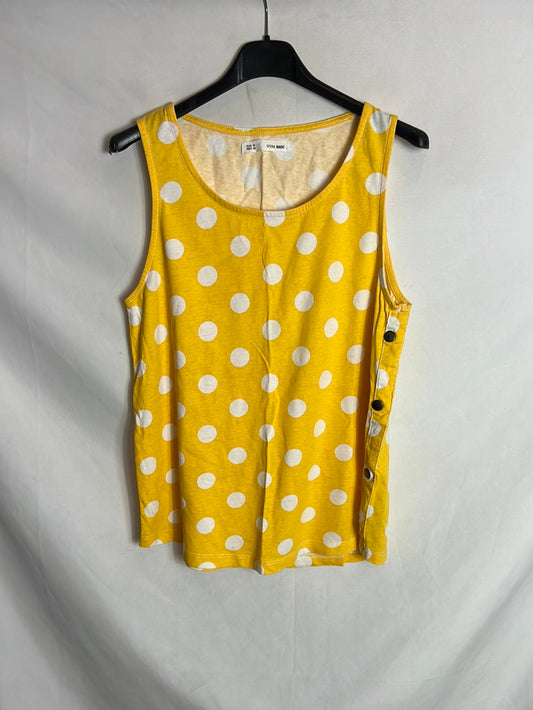 SFERA. Top amarillo lunares. T M