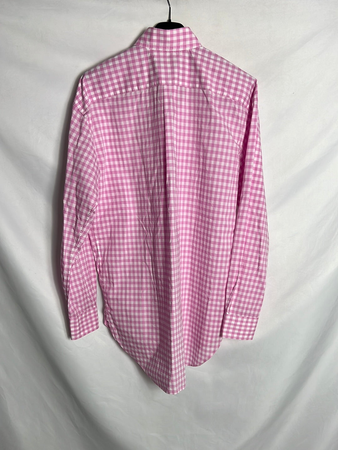 POLO RALPH LAUREN. Blusa cuadros vichy rosas. T 4 (XL)