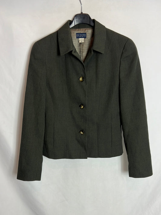 DON ALGODÓN. Chaqueta verde cortita T.38